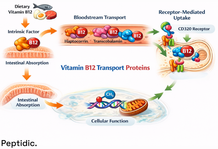 How Do Vitamin B12 Transport Proteins Control Distribution Across Biological Systems?