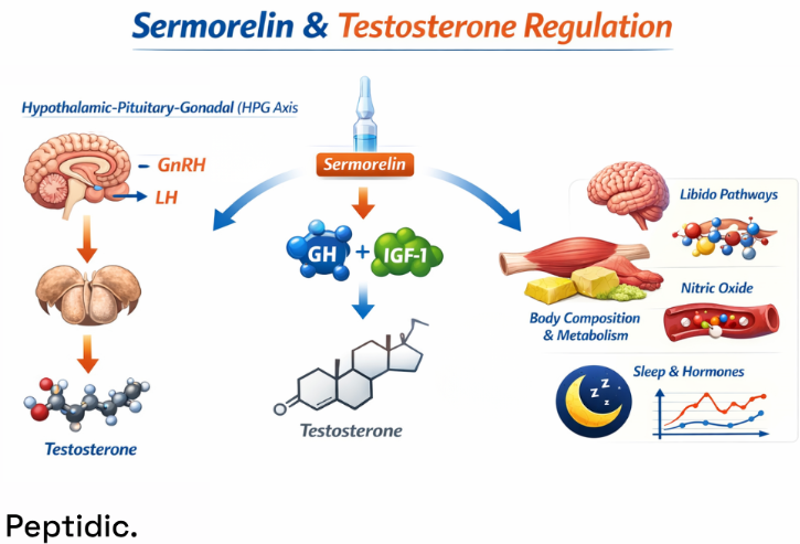 Does Sermorelin Influence Testosterone Activity and Libido Signaling Within the HPG Network?