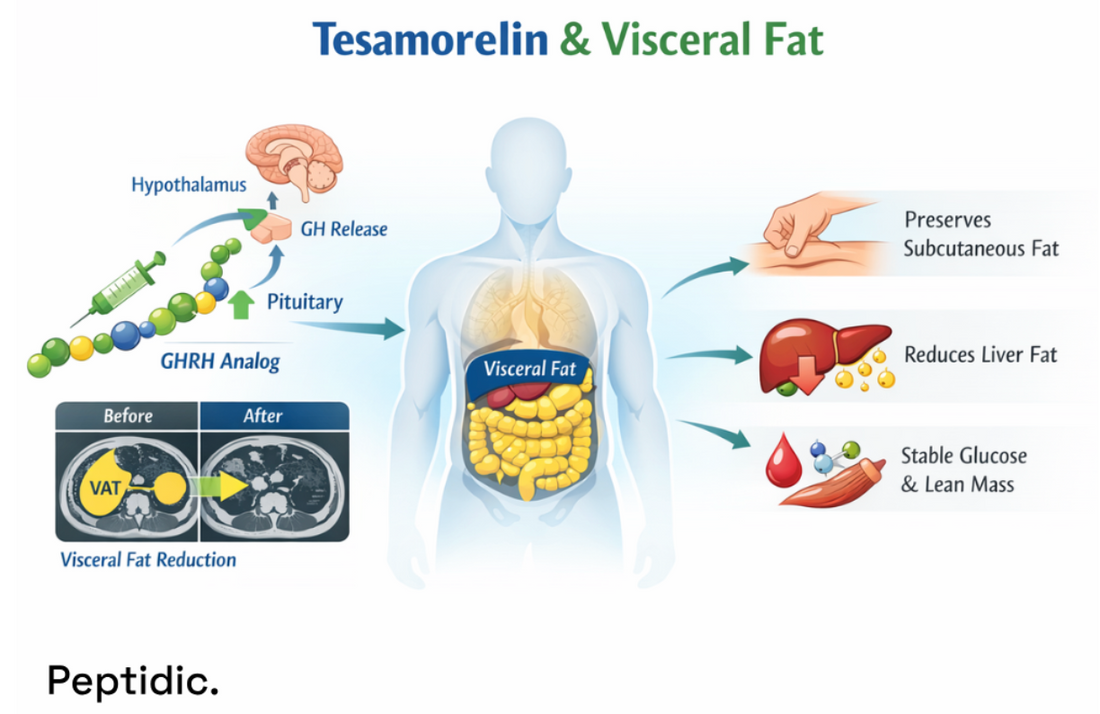 Can Tesamorelin Selectively Target Visceral Adipose Tissue Without Systemic Effects?