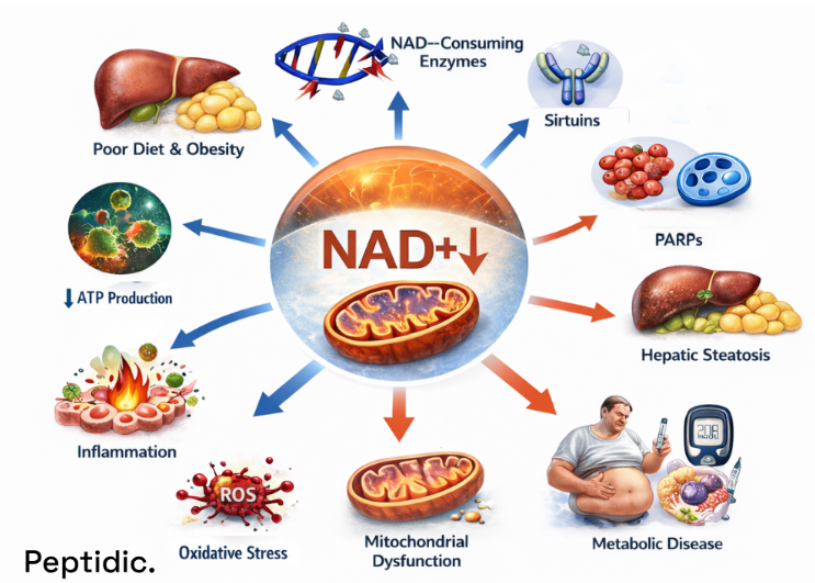 What Function Does NAD+ Serve In The Pathophysiology Of Metabolic Disorders?