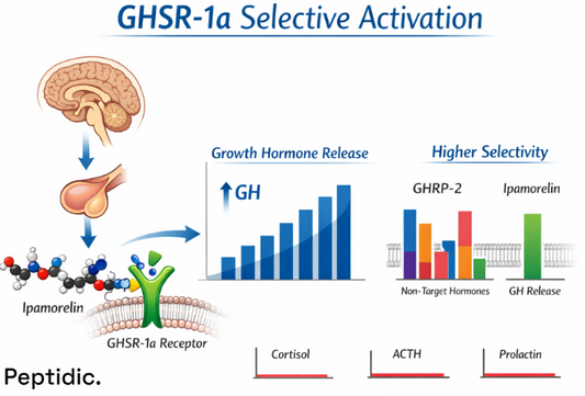 Which Scientific Evidence Shows Selective Activation of GHSR-1a Pathways By Ipamorelin?
