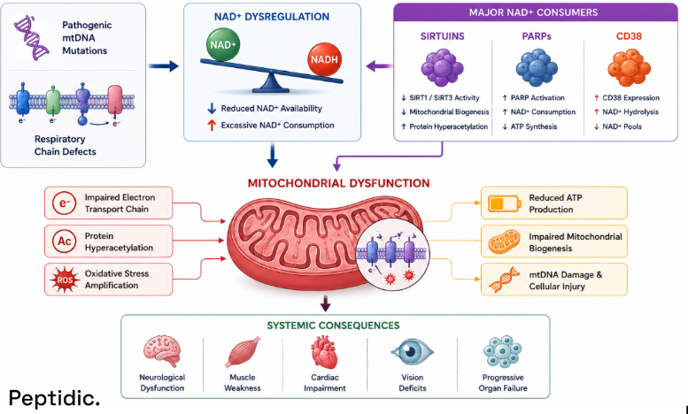 How Does NAD+ Dysregulation Drive the Development of Mitochondrial Disease?